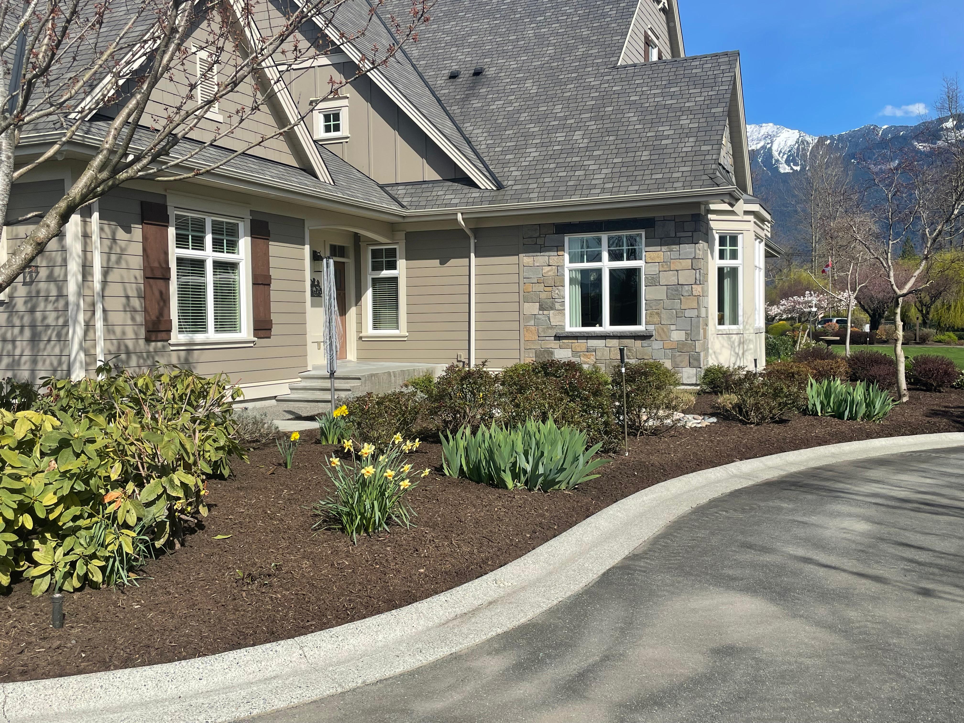 Barkmulch installation